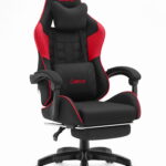 Ігрове крісло Cabro C501 Чорно-червоне тканина