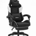 Ігрове крісло Cabro C501 Чорно-біле тканина