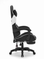 Ігрове крісло Cabro C501 Чорно-біле тканина - Зображення 4