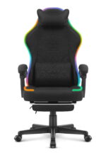 Ігрове крісло Cabro C502 світлодіодне чорне-тканина - Зображення 2