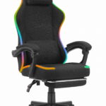 Ігрове крісло Cabro C502 світлодіодне чорне-тканина