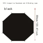Сонцезахисний навіс для батута, стійкий ,сітка 304-312 см