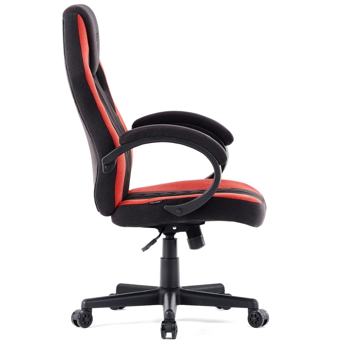 Геймерське крісло Sense7 Prism чорно-червоне тканина - Зображення 3