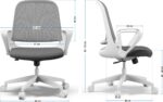 Офісний стілець SENSE7 Sopty біло-сірого кольору - Зображення 4