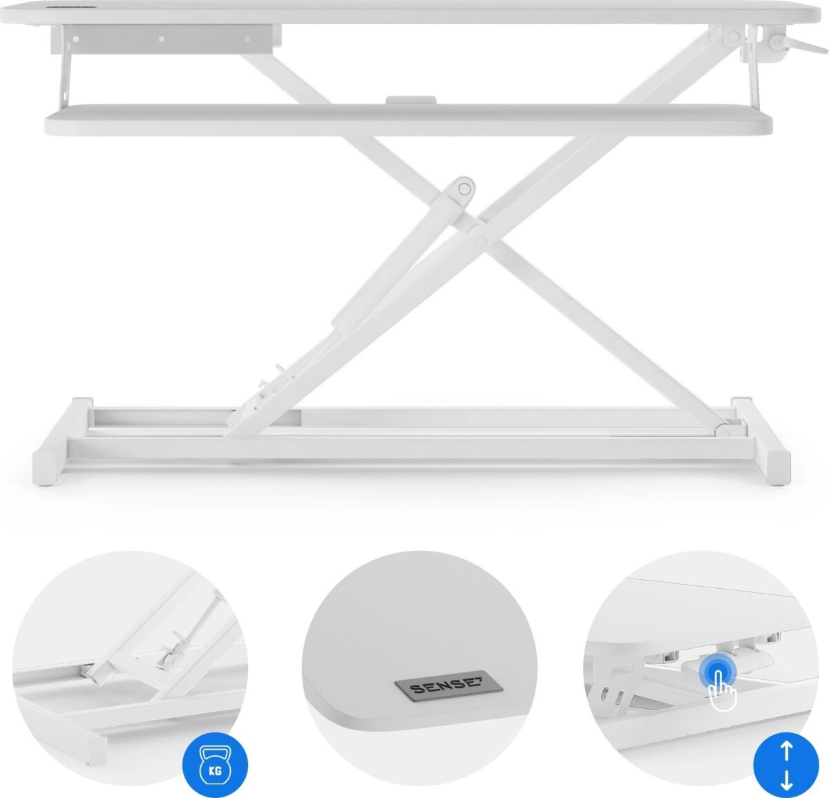 Конвертер для столу SENSE7 Білий 81 см x 40 см - Зображення 6