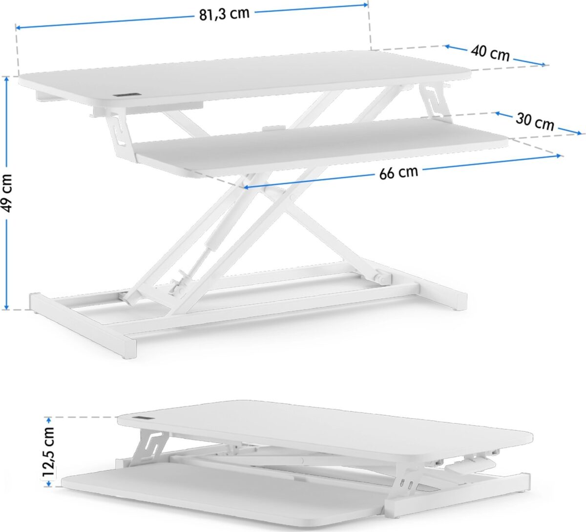 Конвертер для столу SENSE7 Білий 81 см x 40 см - Зображення 7