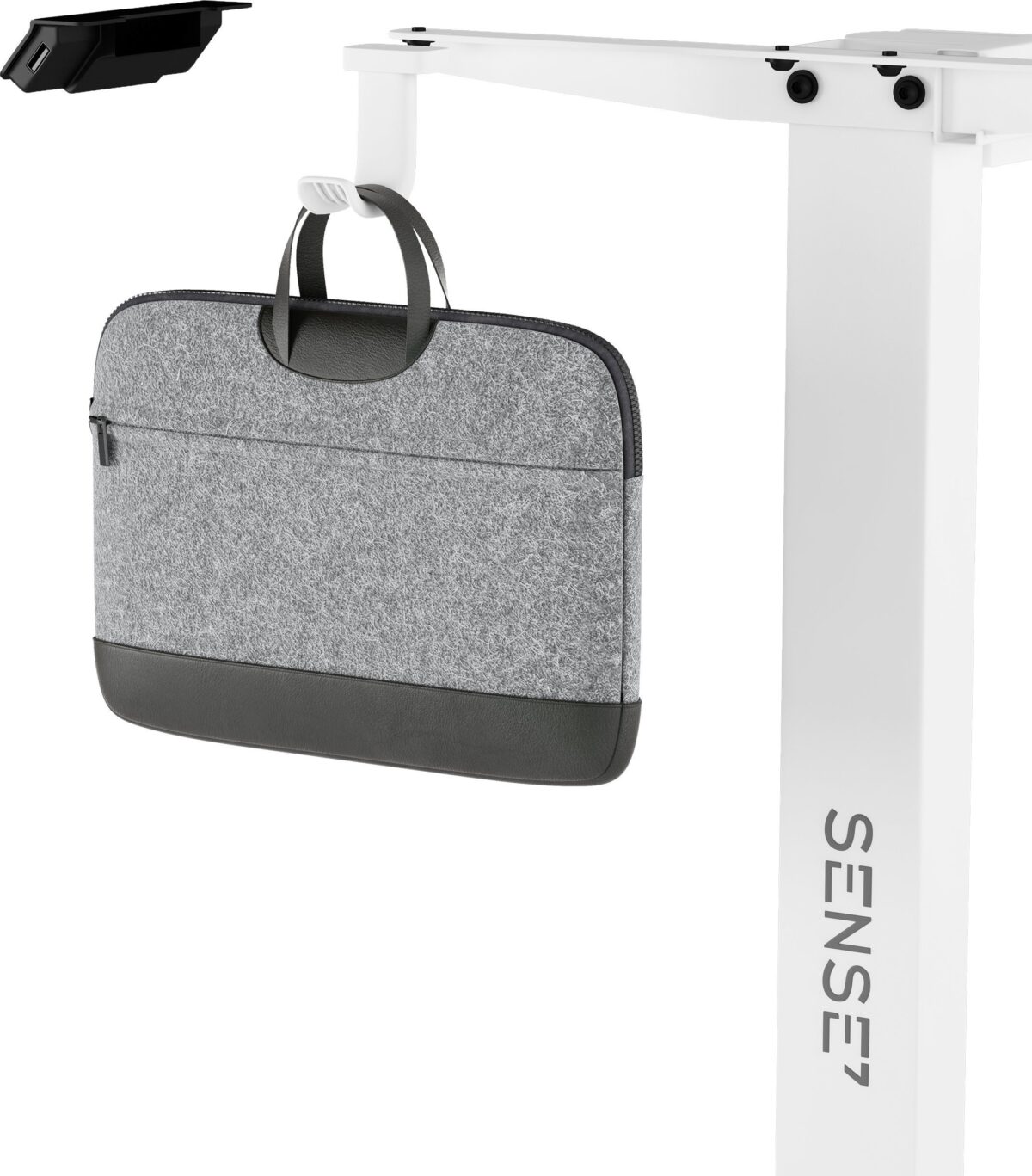 Регульована основа SENSE7 Desk білого кольору (без стільниці) - Зображення 6