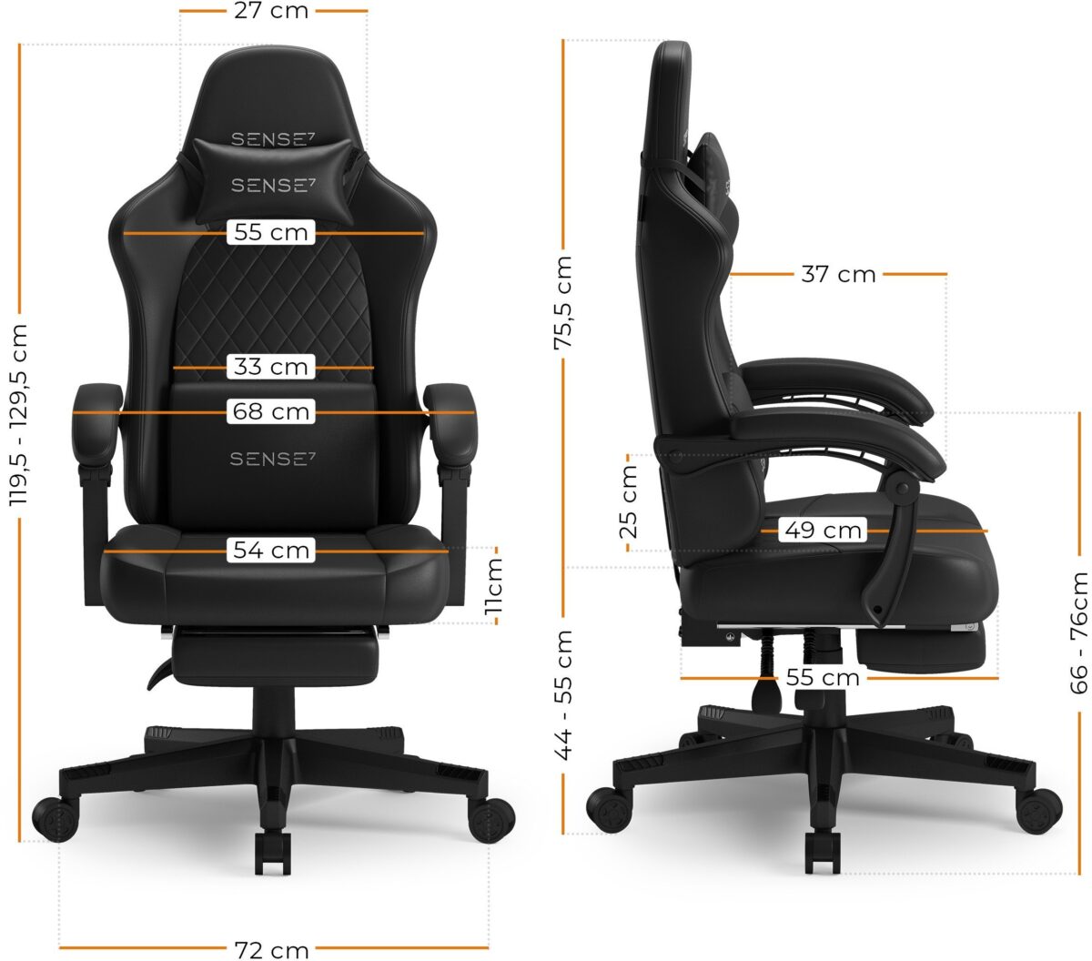 Крісло SENSE7 DEVON PU чорне - Зображення 5