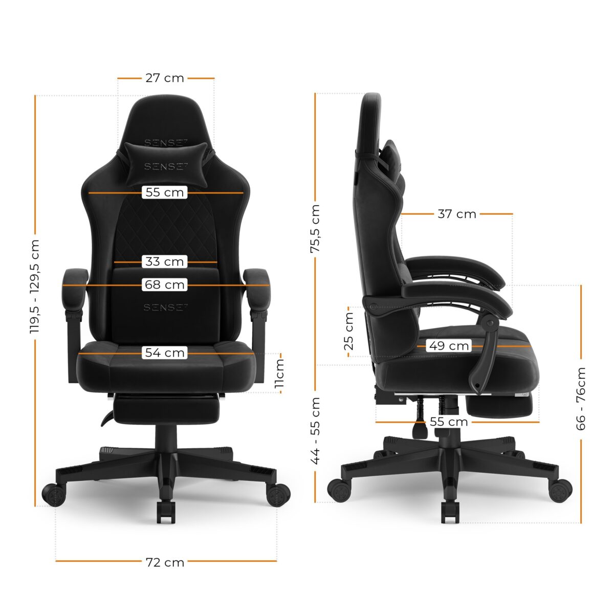 Крісло SENSE7 DEVON чорна алькантара - Зображення 5