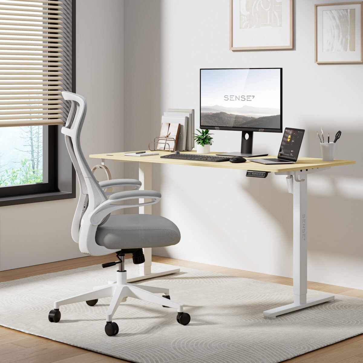 Офісний стілець SENSE7 Revo сірого кольору - Зображення 2