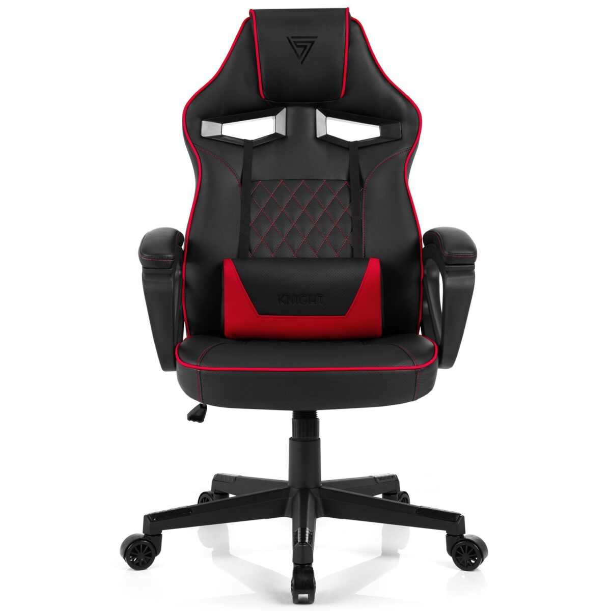 Ігрове крісло Sense7 Knight, чорно-червоне шкіра - Зображення 2