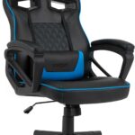 Ігрове крісло Sense7 Knight чорно-синє шкіра