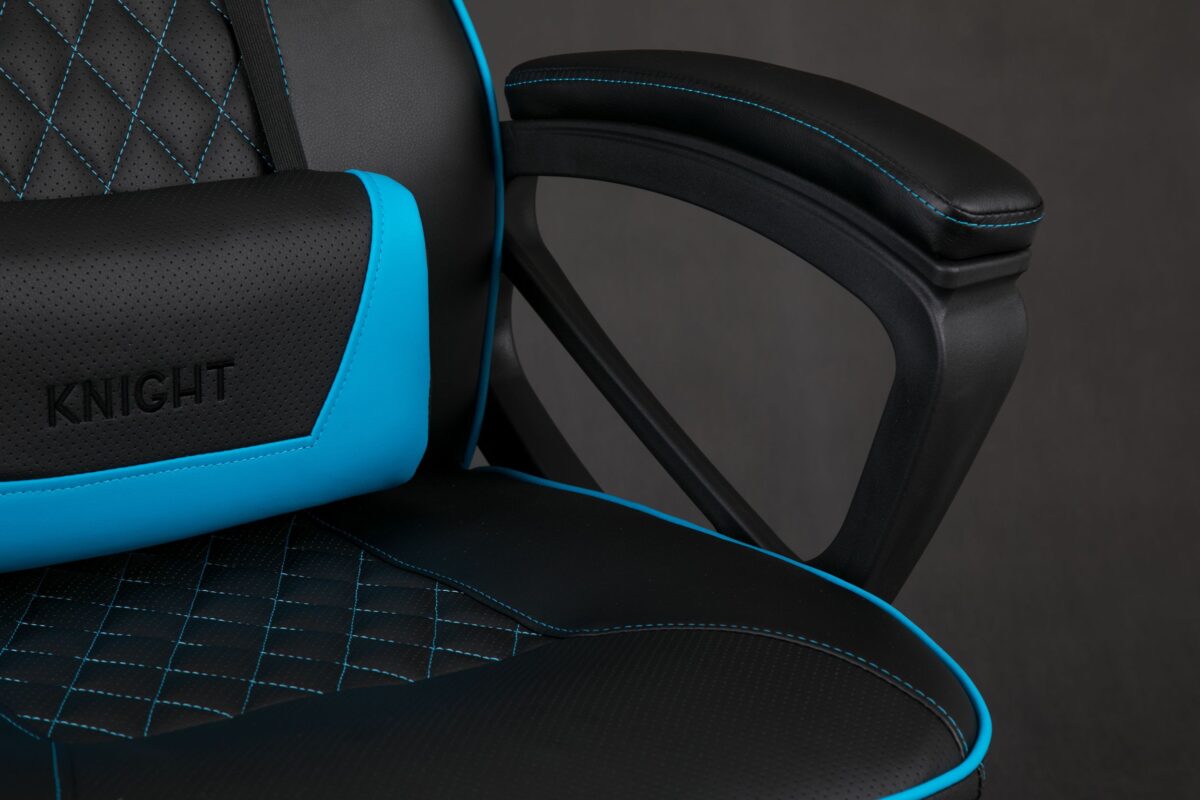 Ігрове крісло Sense7 Knight чорно-синє шкіра - Зображення 9