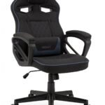 Ігрове крісло Sense7 Knight, чорно-синє тканина