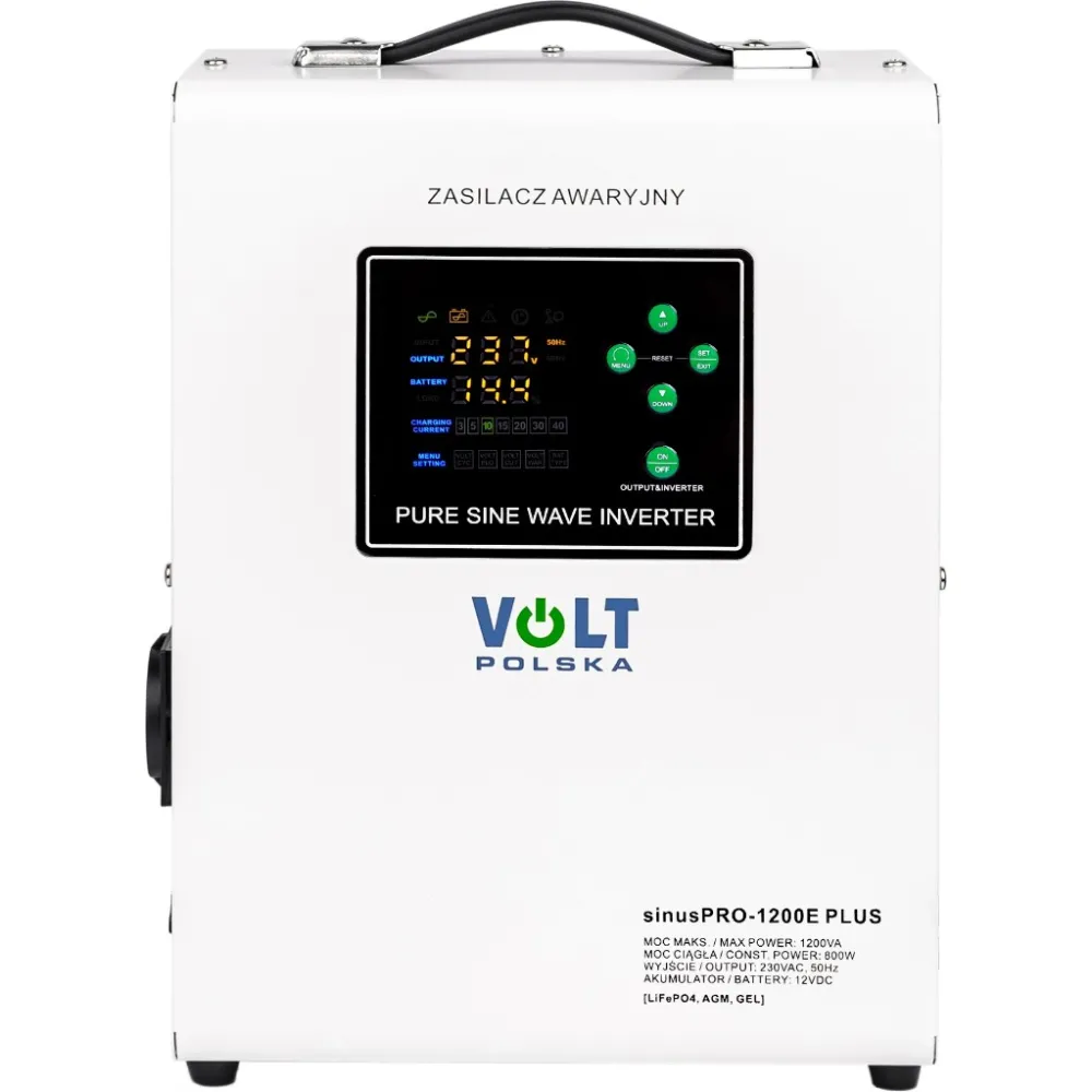 asvi_volt_polska_1200-1000x1000-1 ДБЖ Volt Polska SINUS PRO 1200 E PLUS 12/230V 800/1200W 3SPM12012M - Зображення 1
