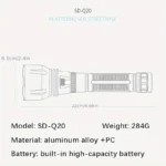 LED Ліхтарик SMILING SHARK M90 22 см для підводного плавання та охоти. - Зображення 3