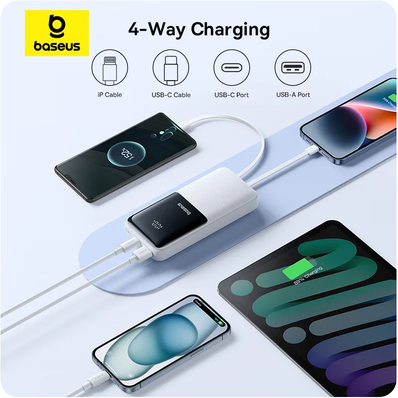 6754269704_w640_h640_6754269704 Повербанк Baseus Power Bank 20000mAh PD 22.5W (PPJP312) чорний - Зображення 3