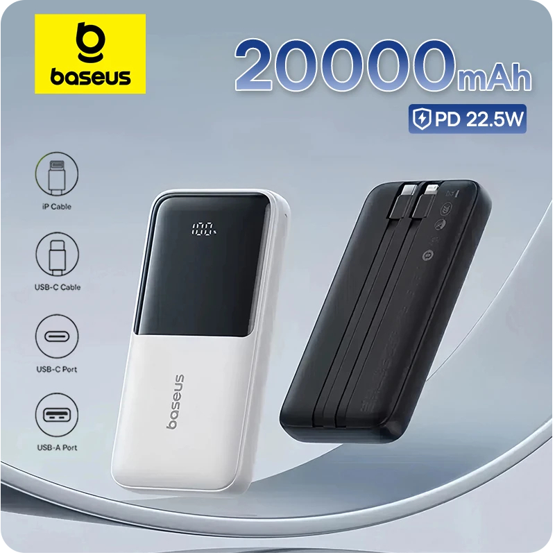 6754269706_w640_h640_6754269706 Повербанк Baseus Power Bank 20000mAh PD 22.5W (PPJP312) чорний - Зображення 2