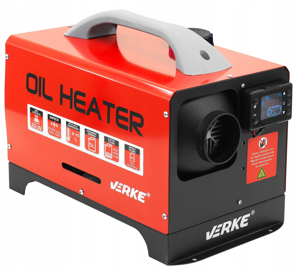 6878060915_w640_h640_6878060915 Автономний дизельний нагрівач Verke V80061 12кВт 230В/12В - Зображення 4