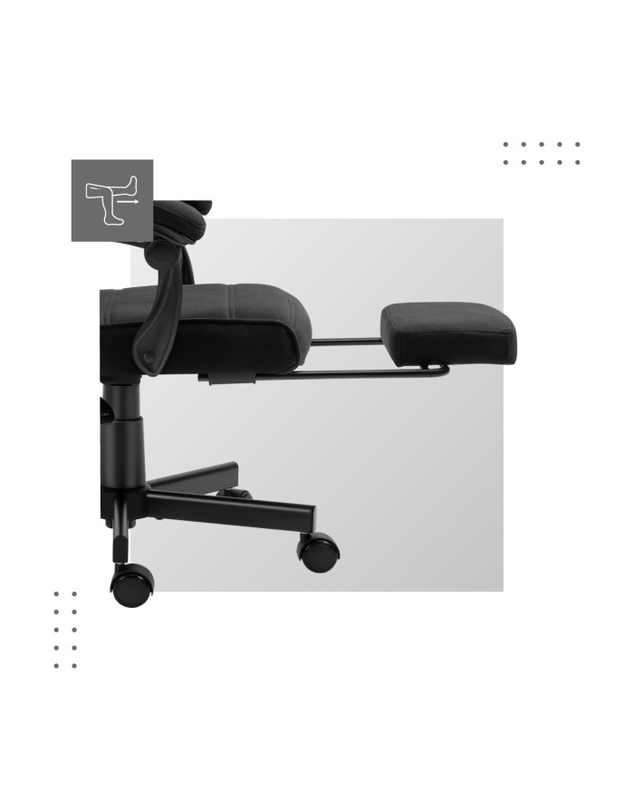 mark-adler-boss-44-black-office-chair-3 Офісний стілець Mark Adler BOSS 4.4 чорного кольору з підставкою для ніг - Зображення 5