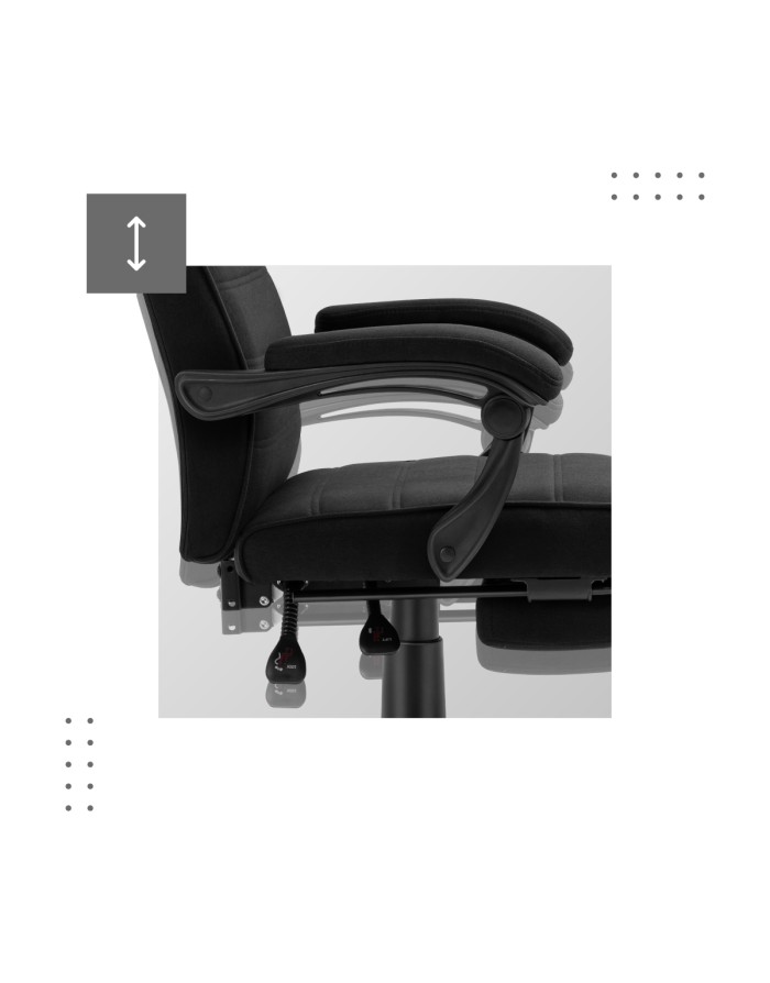 mark-adler-boss-44-black-office-chair-4 Офісний стілець Mark Adler BOSS 4.4 чорного кольору з підставкою для ніг - Зображення 6