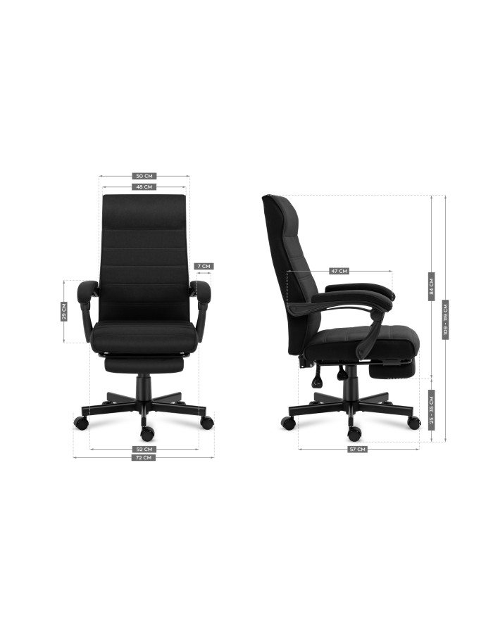 mark-adler-boss-44-black-office-chair-7 Офісний стілець Mark Adler BOSS 4.4 чорного кольору з підставкою для ніг - Зображення 9