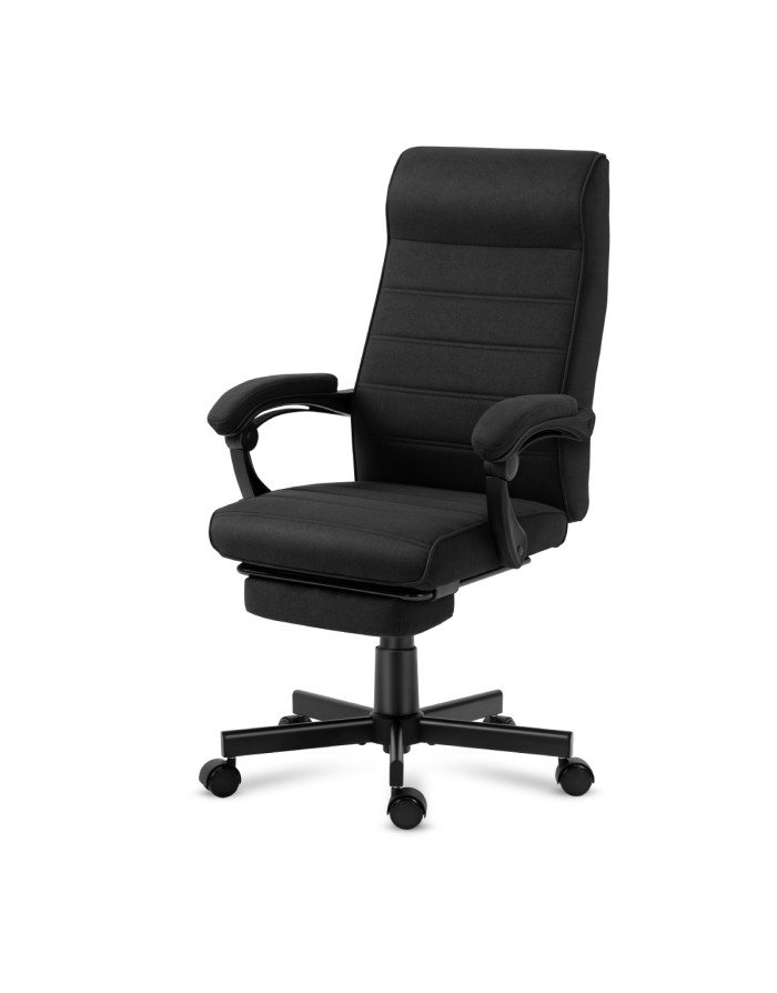 mark-adler-boss-44-black-office-chair Офісний стілець Mark Adler BOSS 4.4 чорного кольору з підставкою для ніг - Зображення 2
