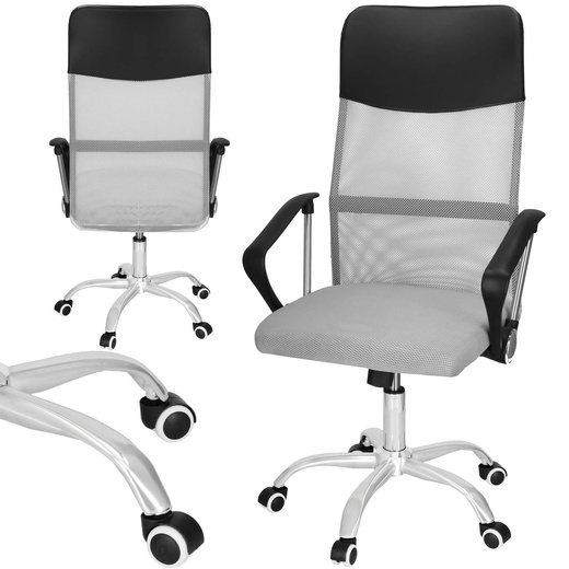 pol_pm_Fotel-biurowy-obrotowy-krzeslo-na-kolkach-do-nauki-pracy-przed-komputerem-szaro-czarne-35688_1 Офісний обертовий стілець Springos HF0032 сірий - Зображення 3