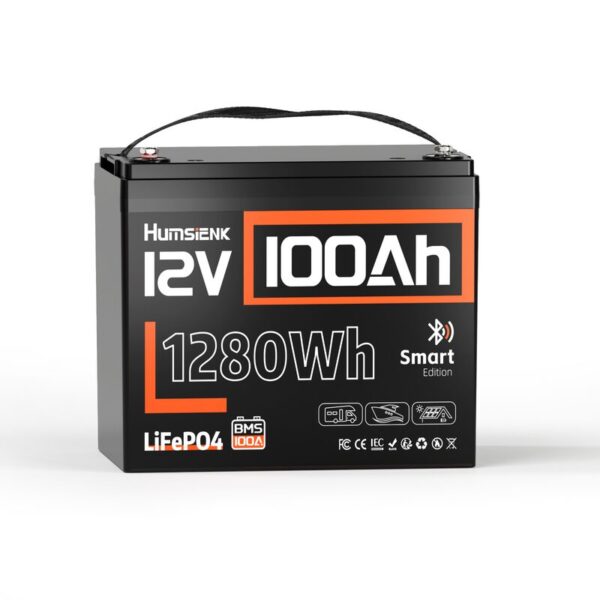 Акумулятор Humsienk 100Ah Bluetooth LiFePO4 12V (HS12V100AH100BT)