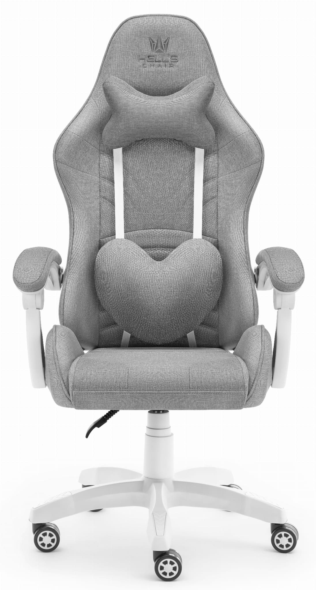 Fotel-Gamingowy-Hells-Chair-Rainbow-2.0-Grey-Szary-Tkanina Геймерське крісло Hell's Chair Rainbow 2.0 Grey тканина - Зображення 1