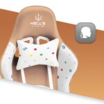 Геймерське крісло Hell's Chair Rainbow Biege екошкіра - Зображення 4