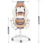 Геймерське крісло Hell's Chair Rainbow Biege екошкіра - Зображення 7