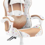 Геймерське крісло Hell's Chair Rainbow Biege екошкіра