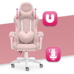 Геймерське крісло Hell's Chair Rainbow 2.0 Pink тканина - Зображення 6