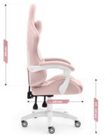 Геймерське крісло Hell's Chair Rainbow 2.0 Pink тканина - Зображення 10