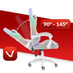 Геймерське крісло Hell's Chair HC-1000 Grey LED тканинне - Зображення 4