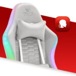 Геймерське крісло Hell's Chair HC-1000 Grey LED тканинне - Зображення 6