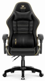 Геймерське крісло екошкіра Hell's Chair HC-1003 2.0 чорне золото - Зображення 3