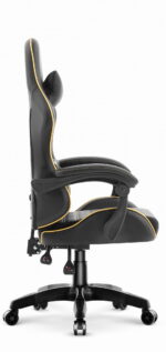 Геймерське крісло екошкіра Hell's Chair HC-1003 2.0 чорне золото - Зображення 4