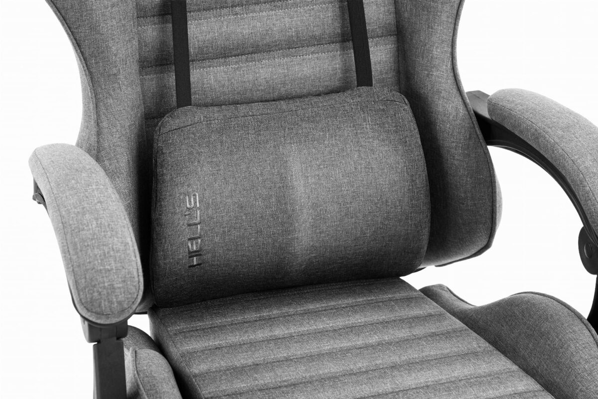 Геймерське крісло тканина Hell's Chair HC-1003 2.0, сіро-чорне - Зображення 5