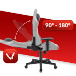 Геймерське крісло Hell's Chair HC-1006 Grey Black тканина - Зображення 6