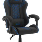 Геймерське крісло Hell's Chair HC-1008 Black Blue 2.0 тканина/сітка