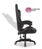 Геймерське крісло Hell's Chair HC-1008 Black Pink 2.0 тканина/сітка - Зображення 7