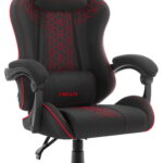 Геймерське крісло Hell's Chair HC-1008 Black Red 2.0 тканина/сітка