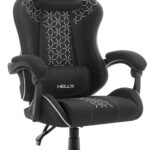 Геймерське крісло Hell's Chair HC-1008 Black White 2.0 тканина/сітка