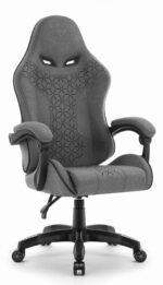 Геймерське крісло Hell's Chair HC-1008 Grey Black 2.0 тканина/сітка - Зображення 2