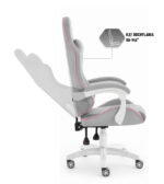 Геймерське крісло Hell's Chair HC-1008 Grey Pink 2.0 тканина/сітка - Зображення 8