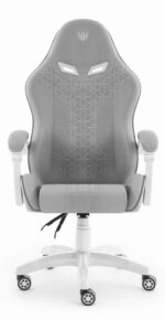 Геймерське крісло Hell's Chair HC-1008 Grey White 2.0 тканина/сітка - Зображення 3