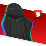 Геймерське крісло Hell's Chair HC-1012 Black LED RGB тканина - Зображення 8