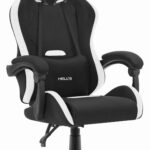Геймерське крісло Hell's Chair HC-1012 Black White тканина